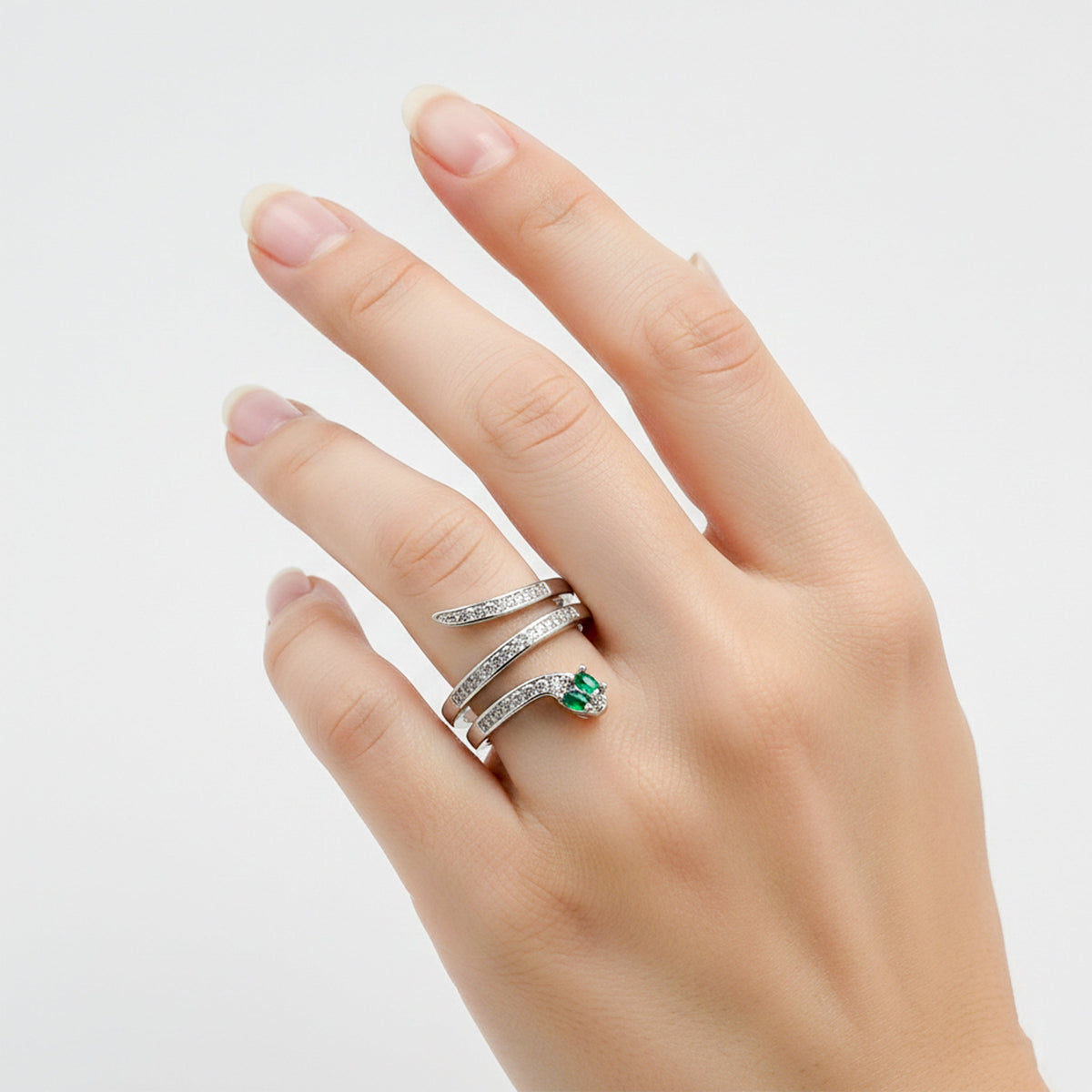 Mystic Emerald Diamond Wrap Ring