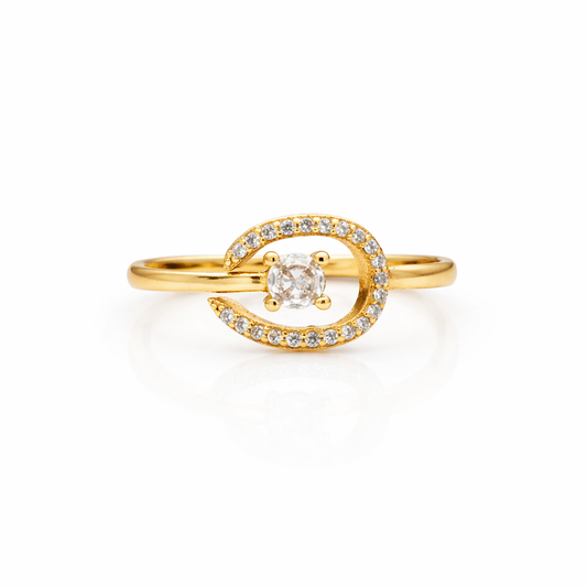 Luxpenny Aurora Swirl Halo Ring