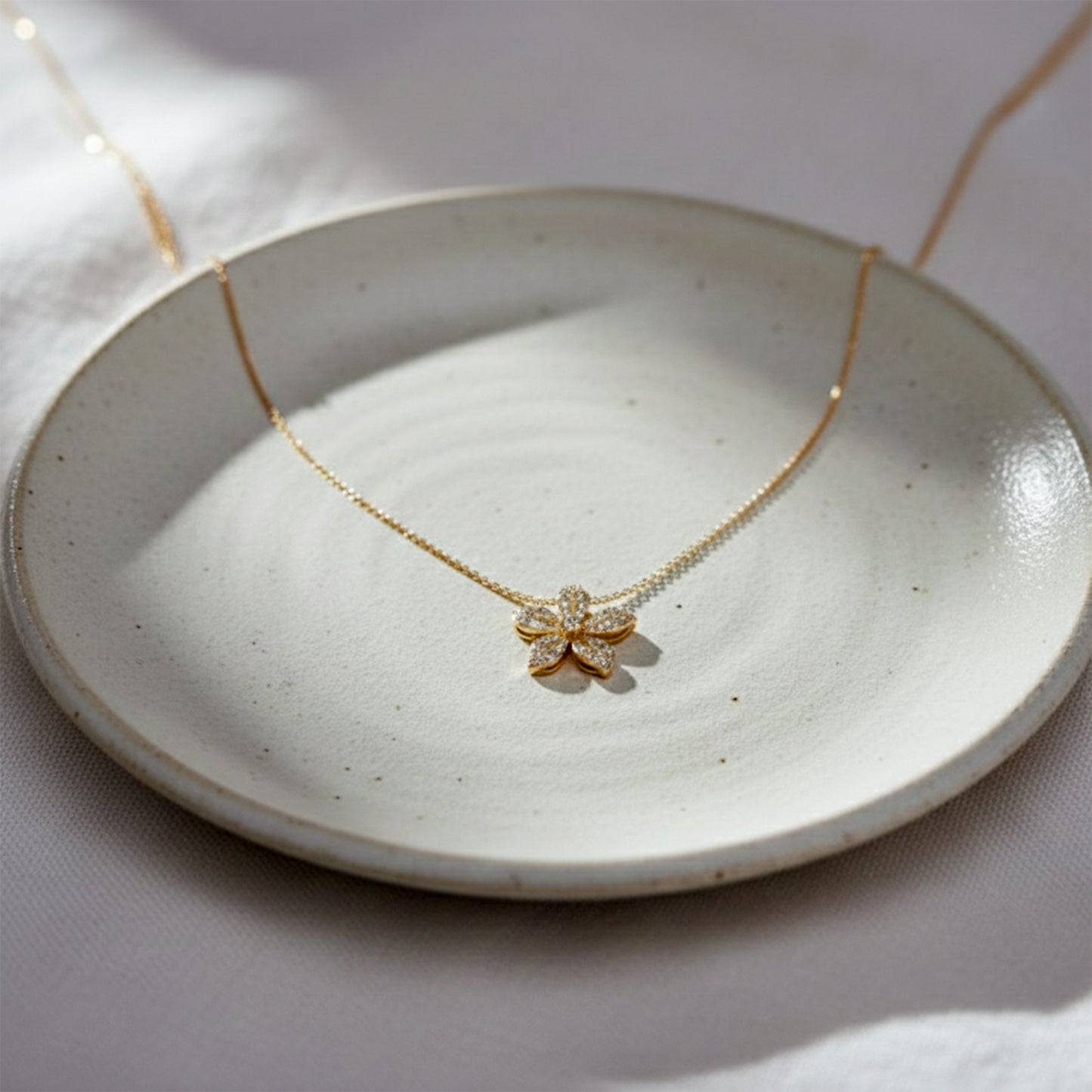 Luxe Floral Sparkle Necklace