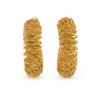 Spiral Gold Hoop Earrings