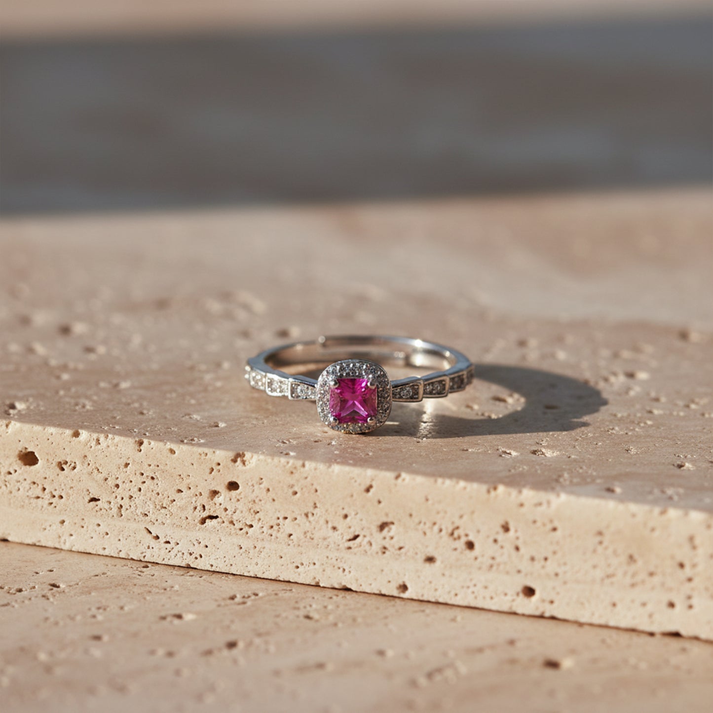 Rose Royale Pink Halo Ring