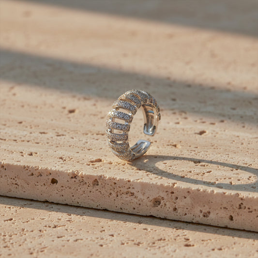 Luxe Pave Diamond Open Band Ring