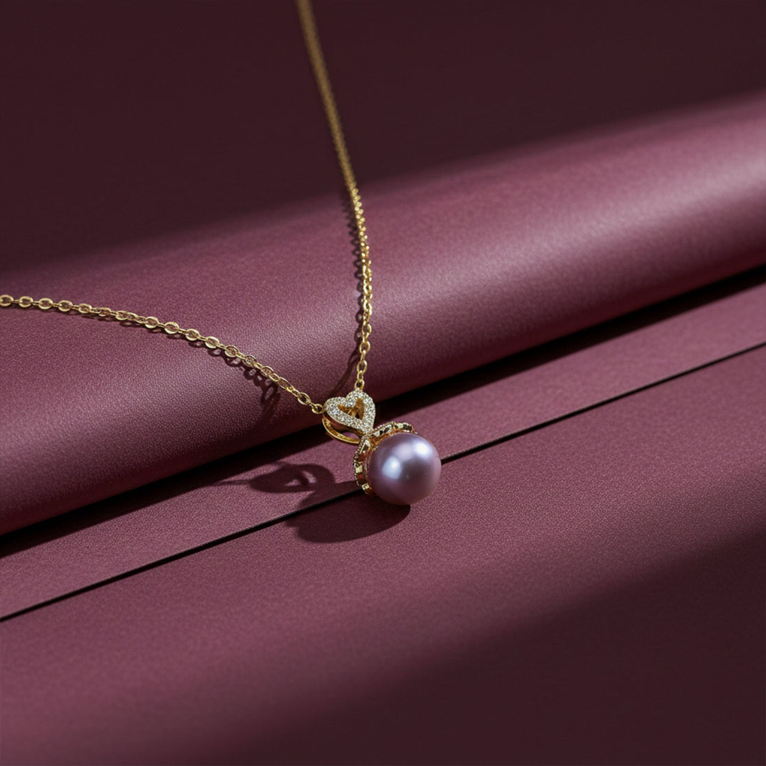 Amore Pearl Heart Necklace