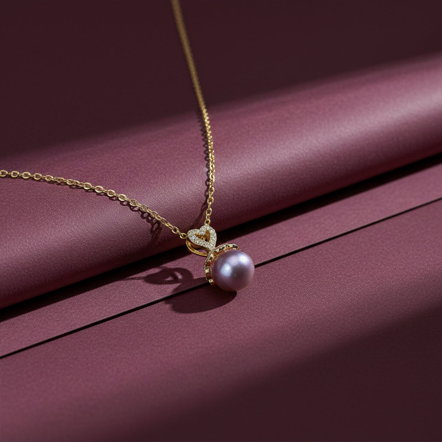 Amore Pearl Heart Necklace