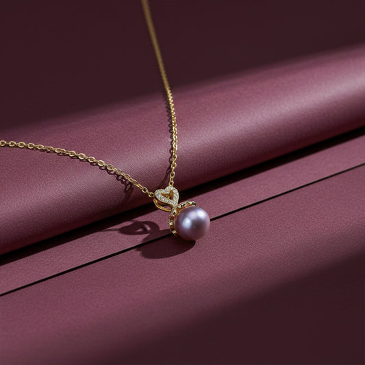 Amore Pearl Heart Necklace