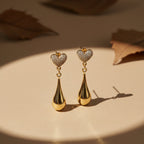 Golden Heart Drip Luxe Earrings