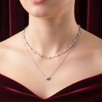 Luxpenny Dual Layer Silver Heart Necklace