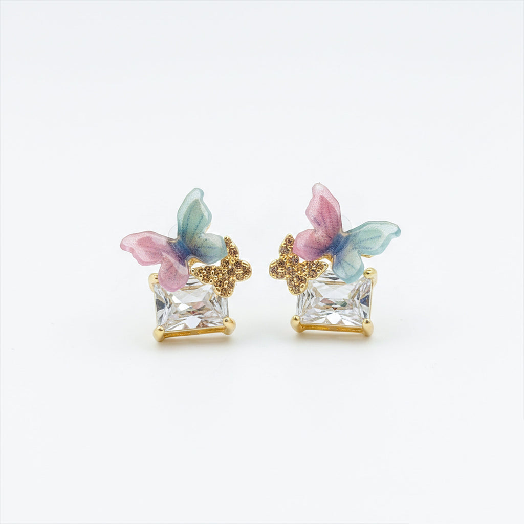 Rangrez Pastel Butterfly Earrings