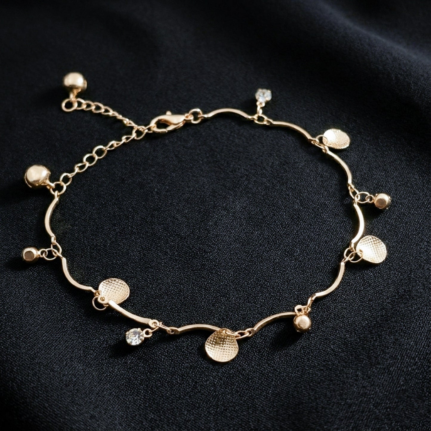Luxpenny Signature Gold Charm Anklet