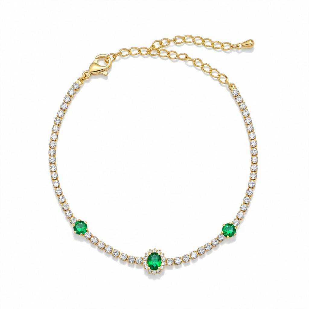 Zenvy Emerald Luxe Chain Bracelet