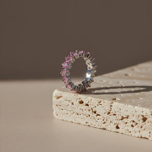 Aurora Pink Diamond Circle Ring