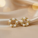 Pearl Luxe Circle Earrings