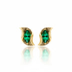Velvet Green Luxe Curve Earrings
