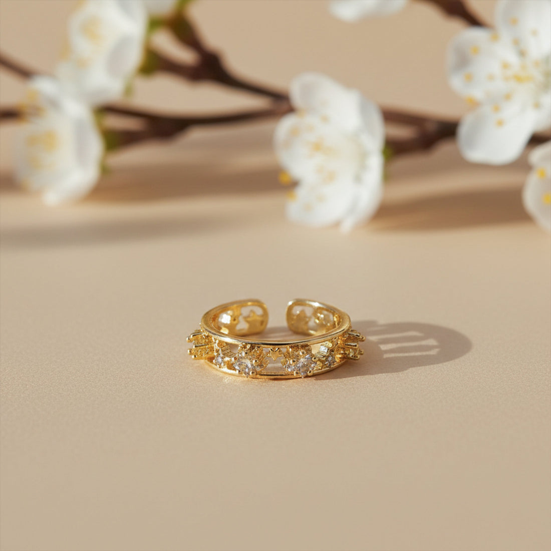Aurora Sparkle Gold Ring