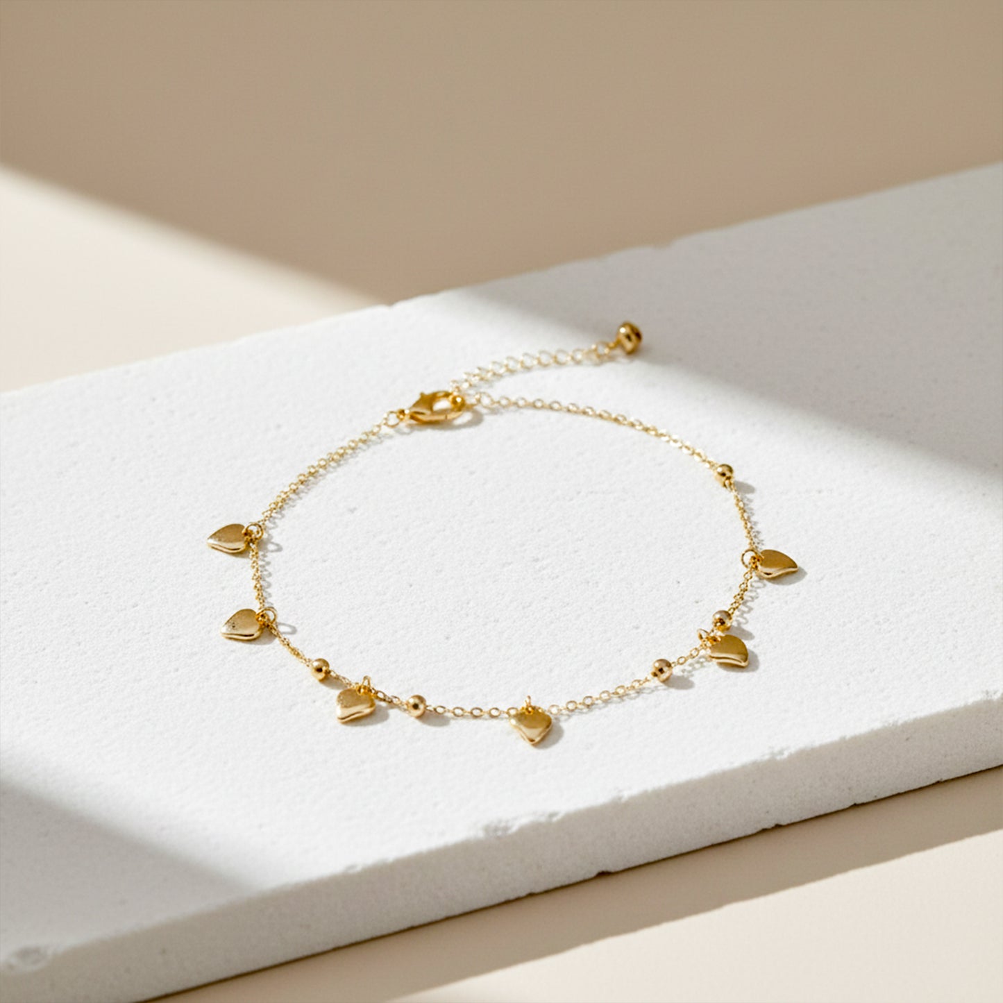 Amora Luxe Heart Charm Anklet