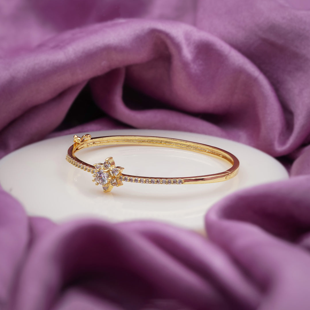 Elite Floral Spark Gold Kada