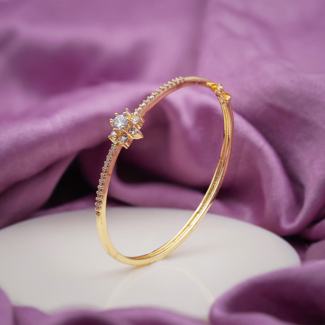 Elite Floral Spark Gold Kada