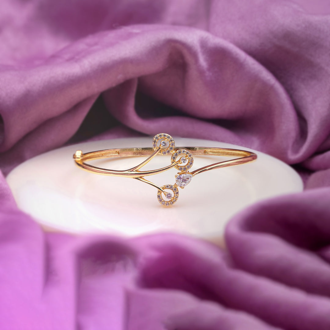 Trinity Diamond Gold Kada