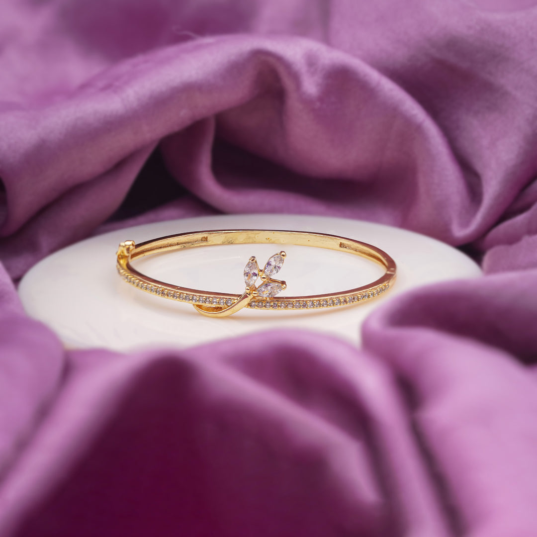 Flutter Butterfly Zircon Gold Kada