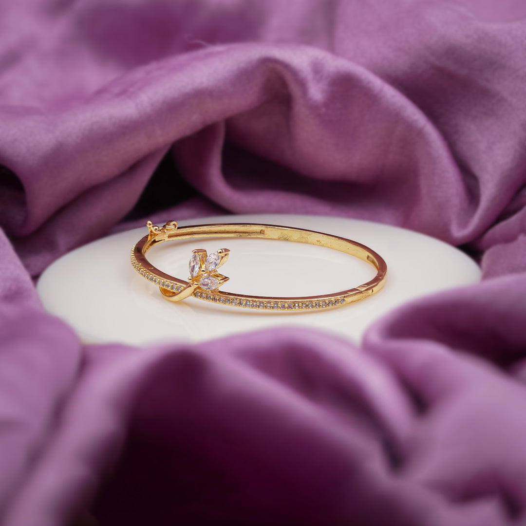 Flutter Butterfly Zircon Gold Kada