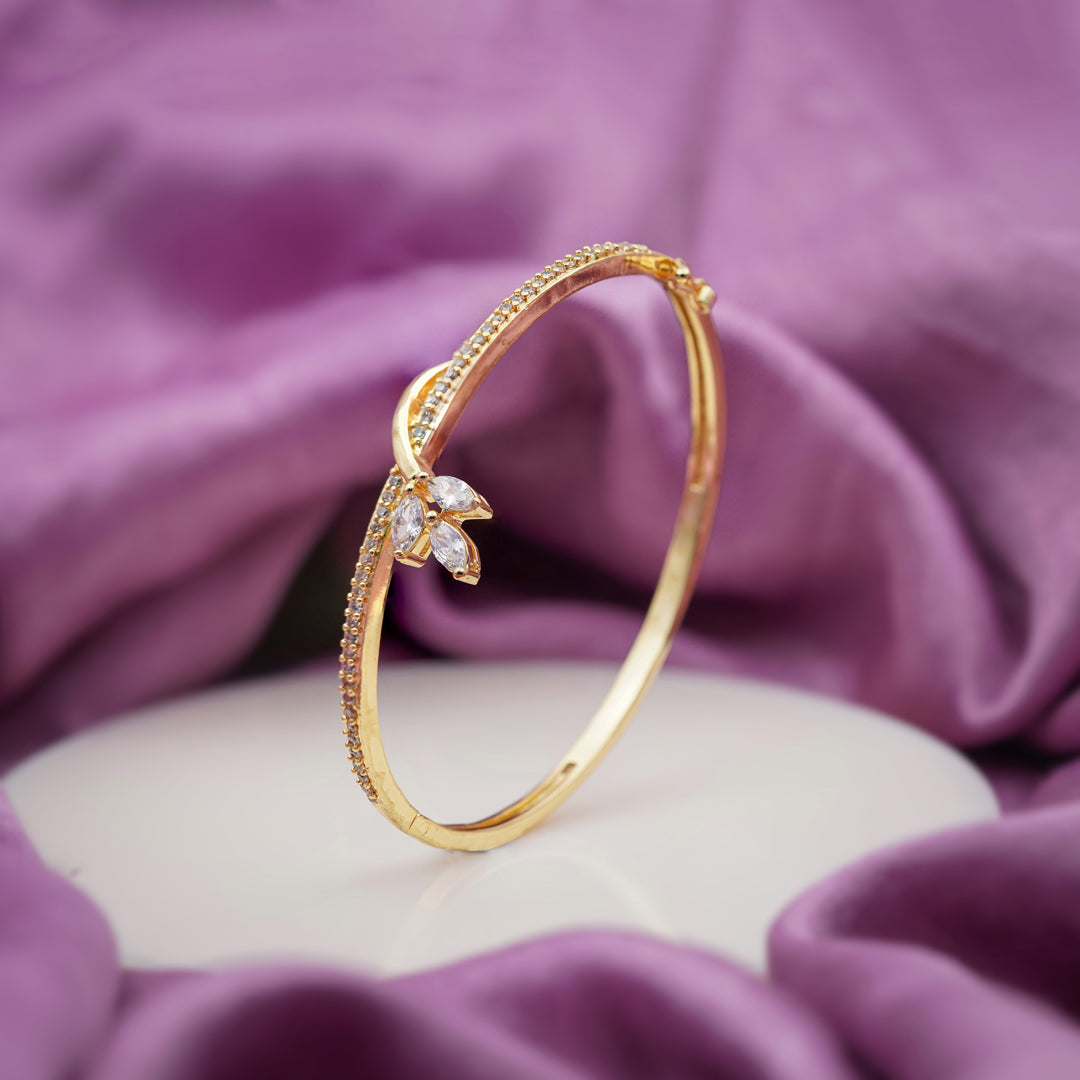 Flutter Butterfly Zircon Gold Kada