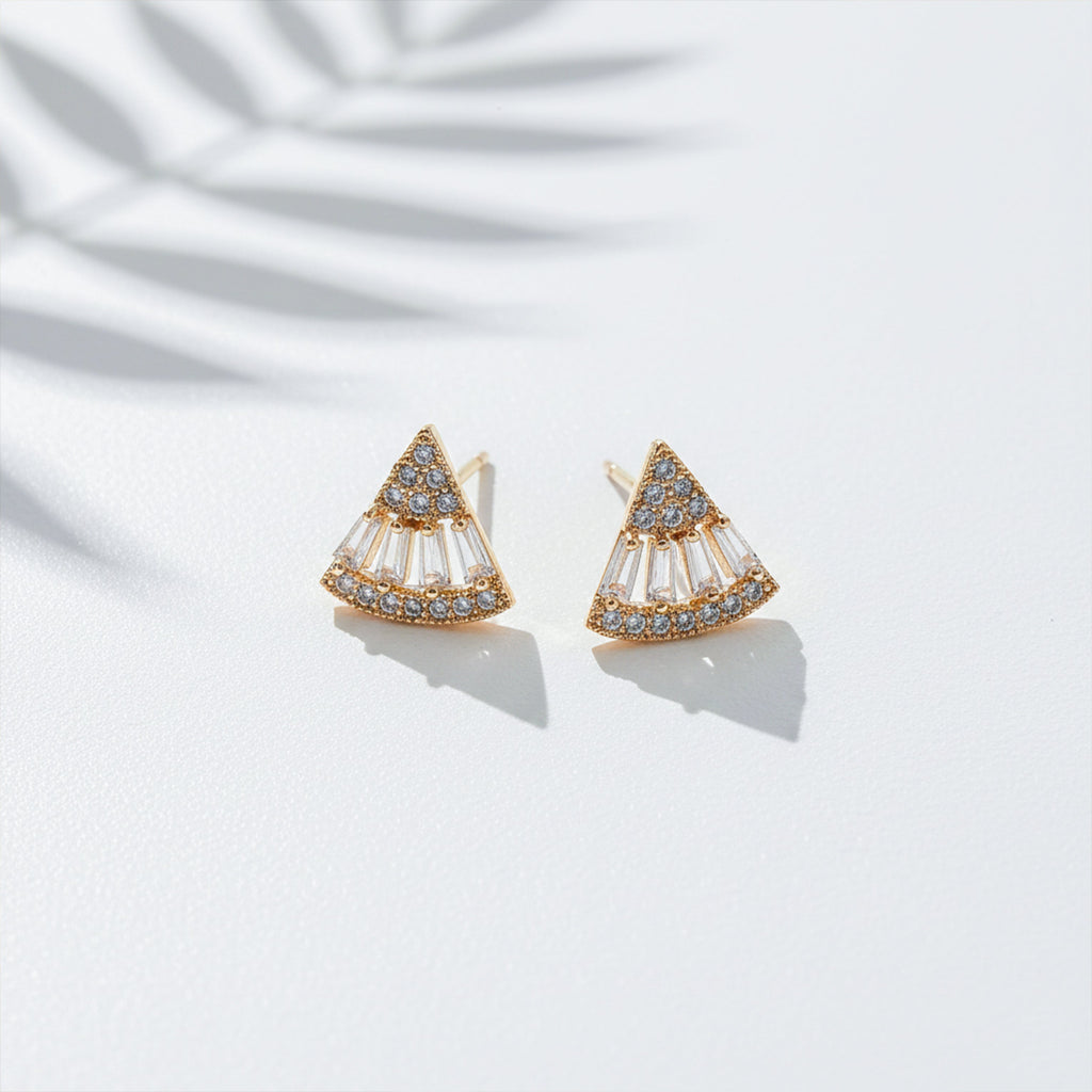 Opulence Arc Crystal Stud Earrings