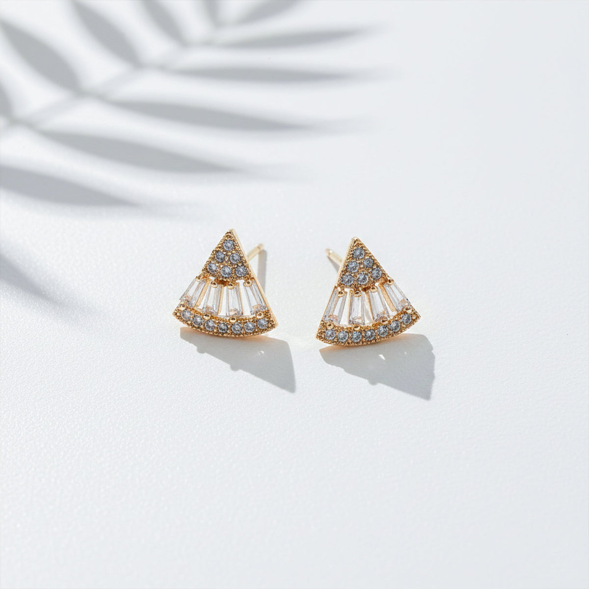 Opulence Arc Crystal Stud Earrings