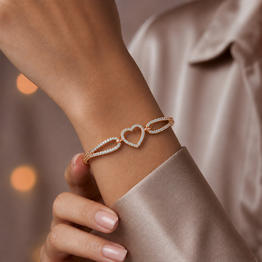 Roselle Heart Bracelet