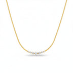 Celeste Diamond Curve Gold Necklace