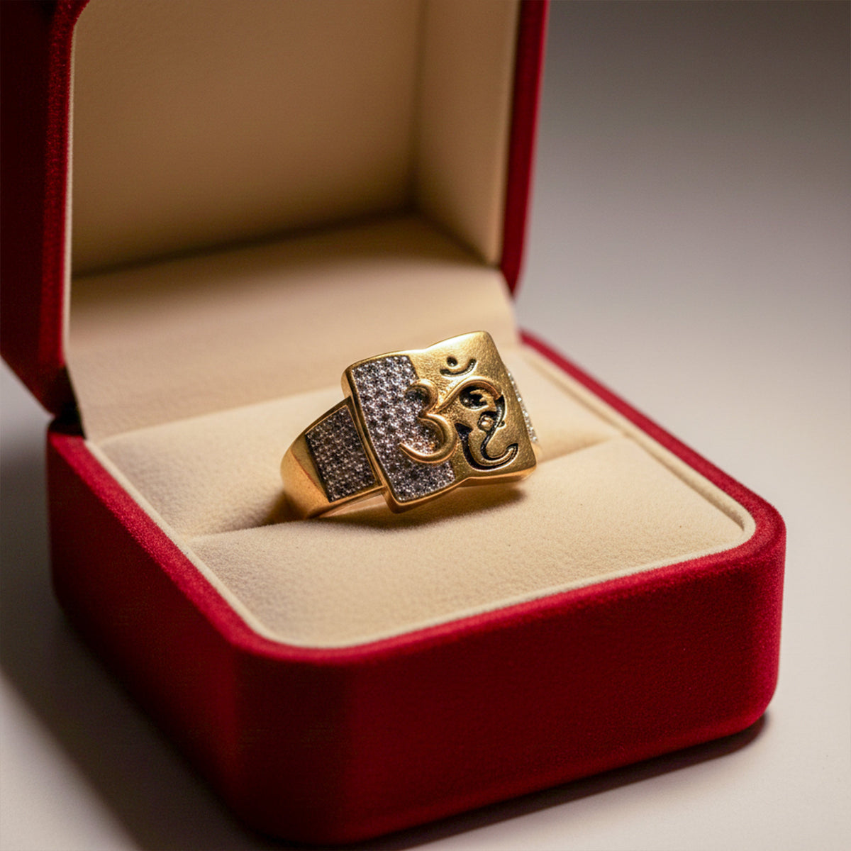 Om Power Gold Ring