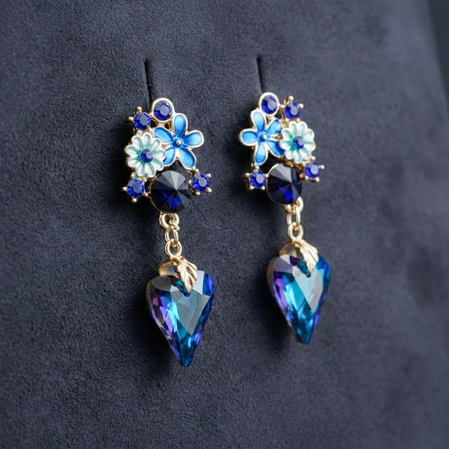 Blue Blossom Dangle Earrings