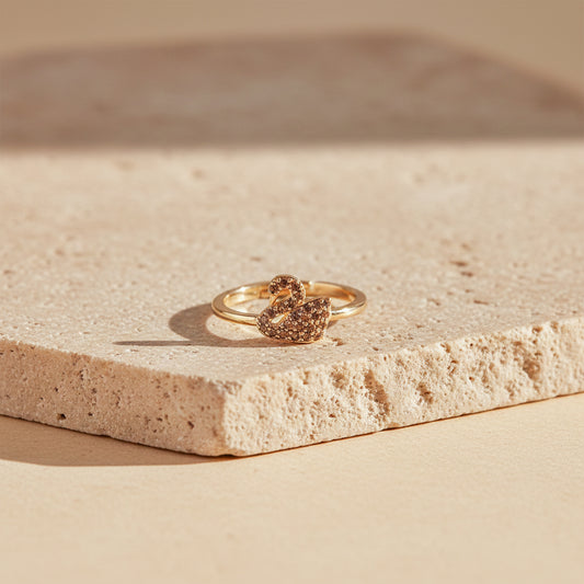 Swan Elegance Diamond Ring