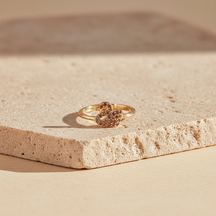 Swan Elegance Diamond Ring