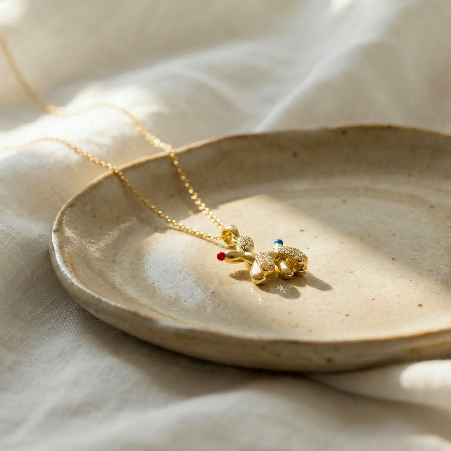 Aurielle Teddy Charm Necklace