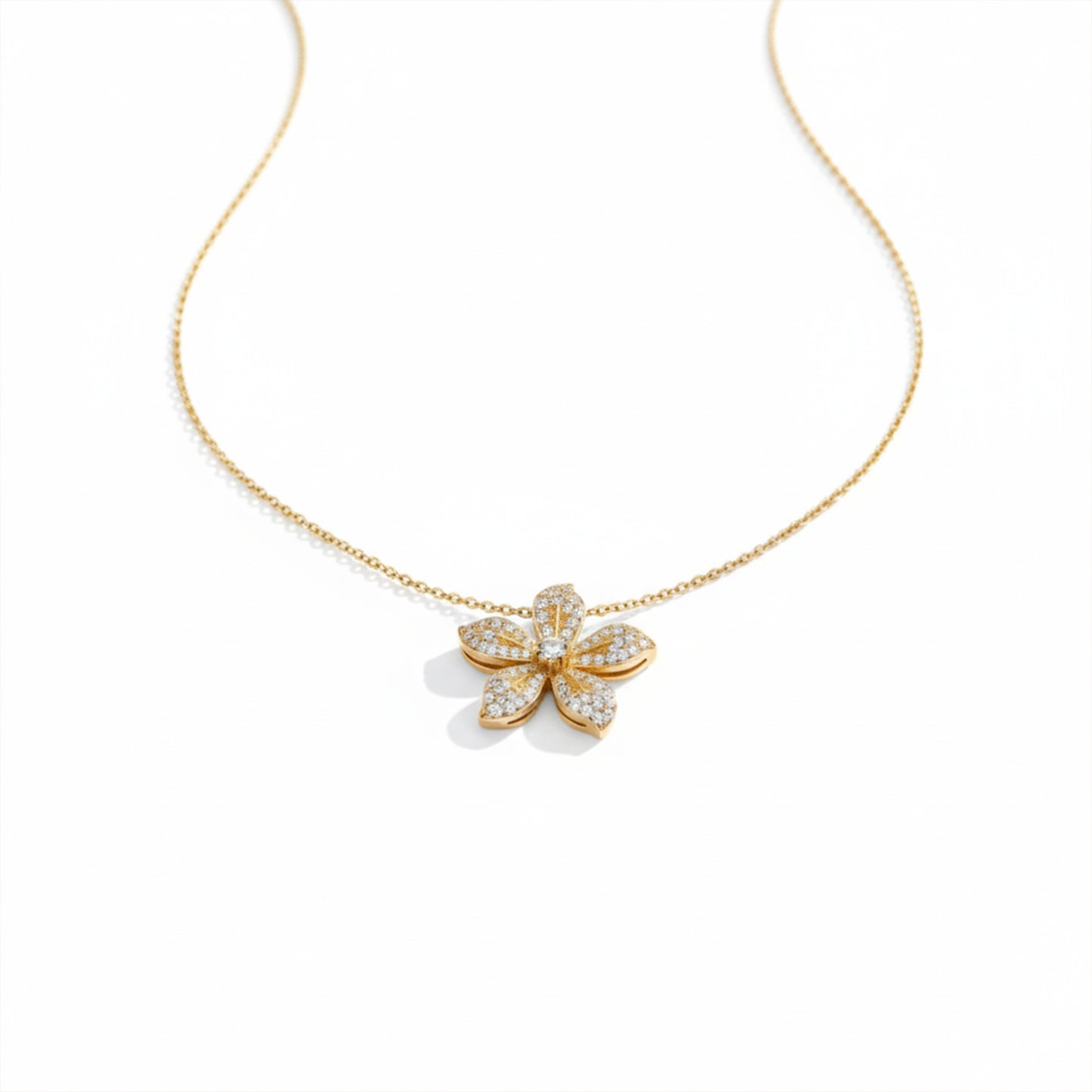 Luxe Floral Sparkle Necklace