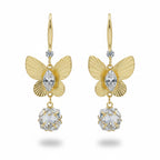 Golden Butterfly Drop Earrings