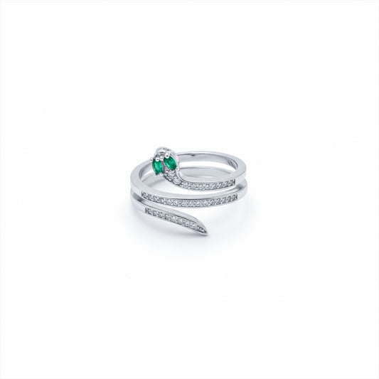 Mystic Emerald Diamond Wrap Ring