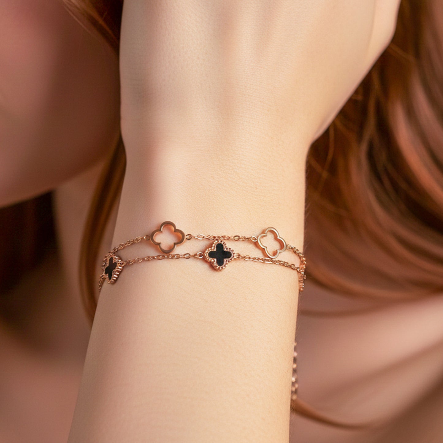 Luxe Clover Charm Bracelet