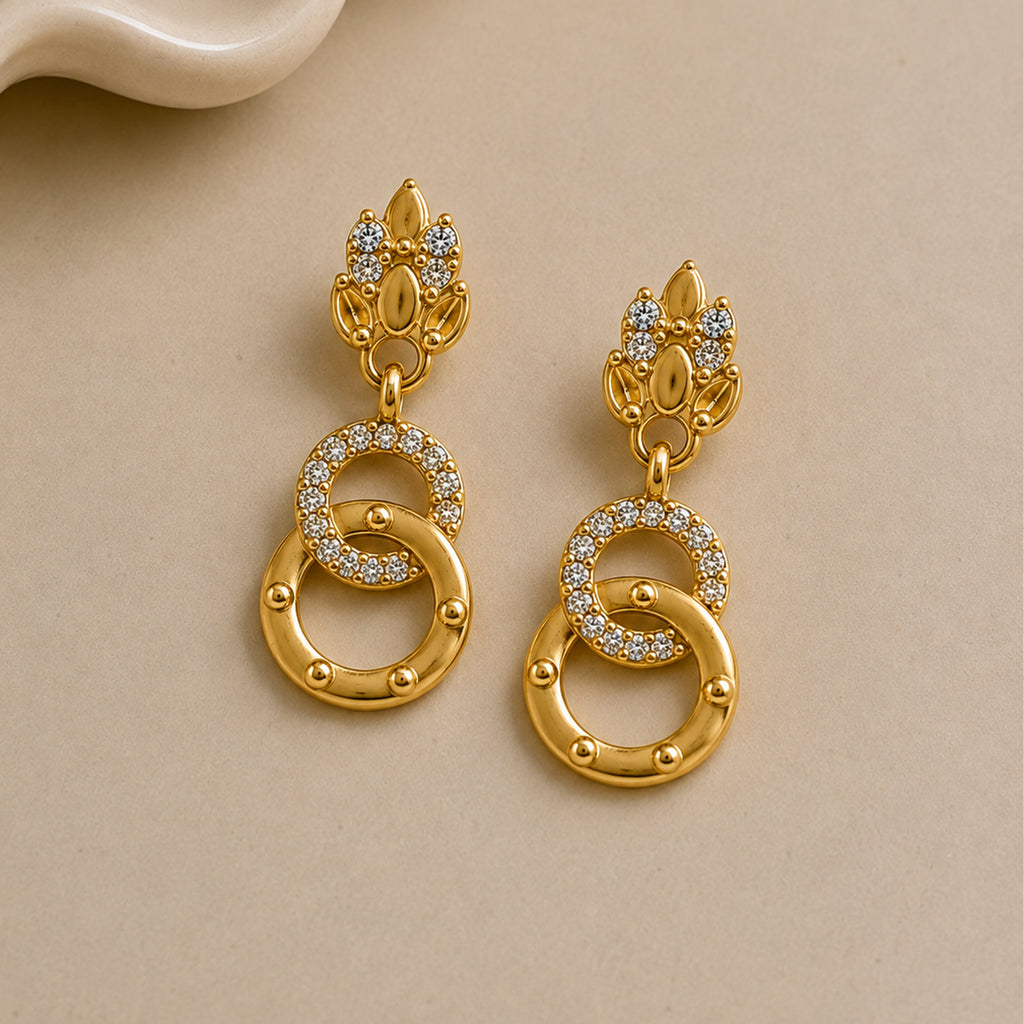 Sunehri Twist Earrings