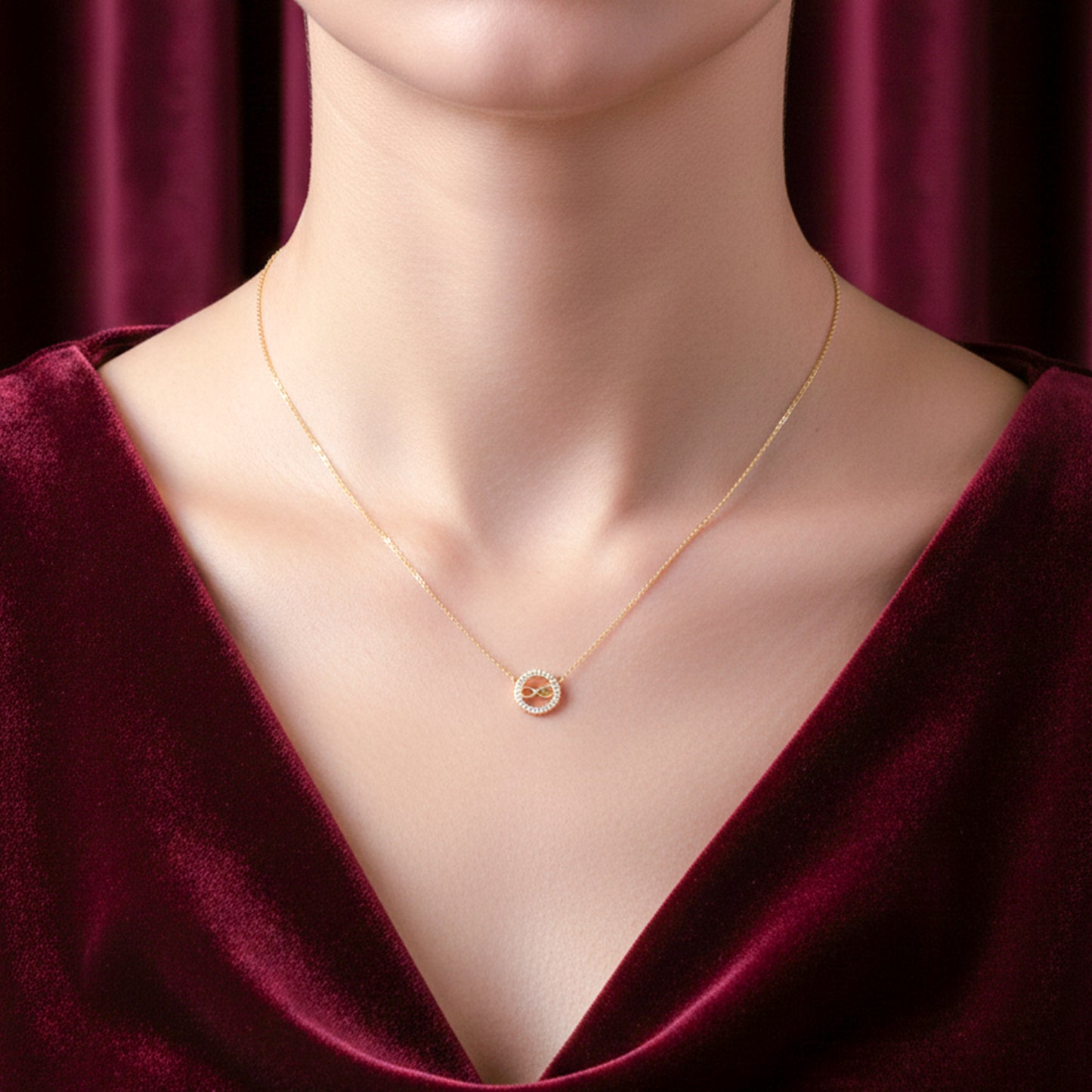 Elegant Gold Infinity Necklace