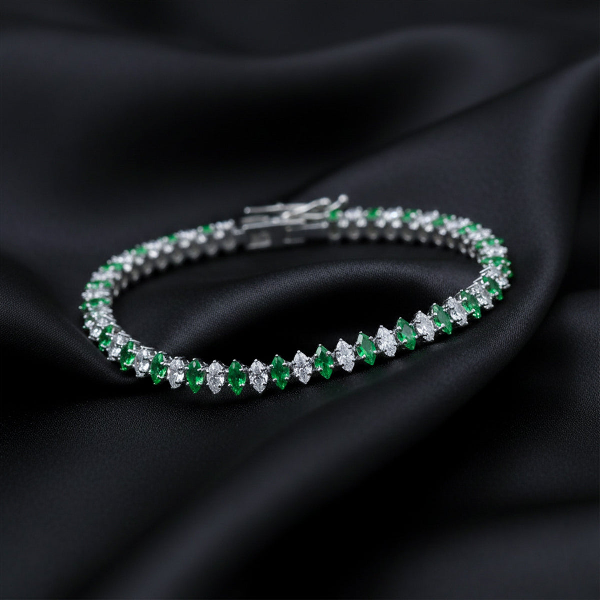 Elite Emerald Spark Tennis Bracelet
