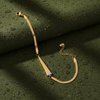 Imperial Gold Bar Snake Chain Bracelet