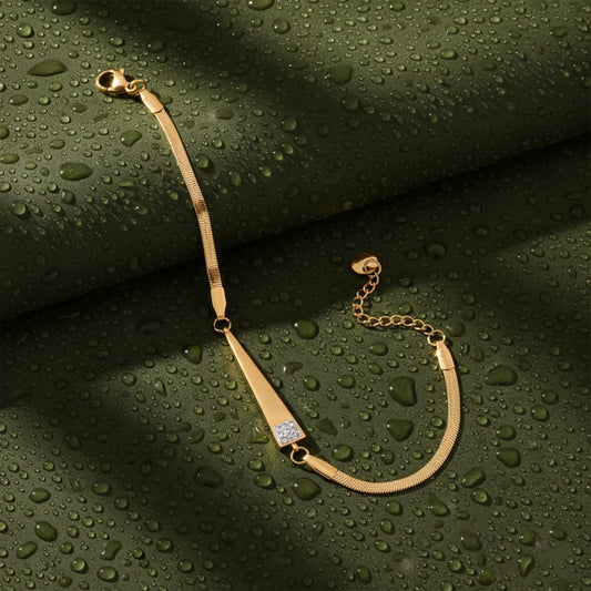 Imperial Gold Bar Snake Chain Bracelet