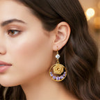 Lavender Luxe Rose Earrings