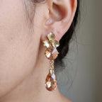Peach Glow Luxe Danglers Earrings