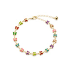 Luxe Multicolor Butterfly Charm Anklet
