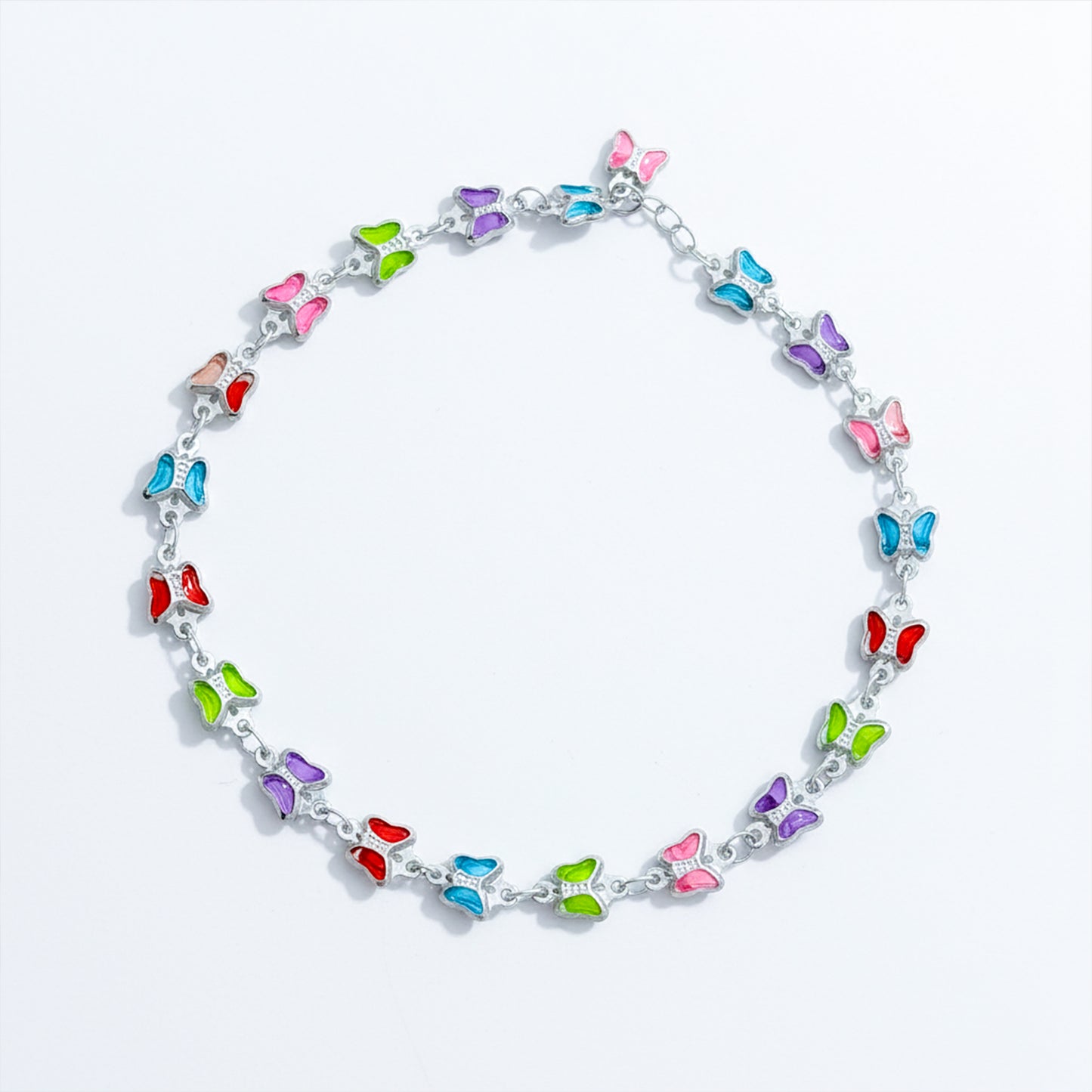 Cute Multicolor Butterfly Chain Anklet