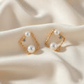 Square Pearl Earrings
