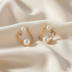 Square Pearl Earrings