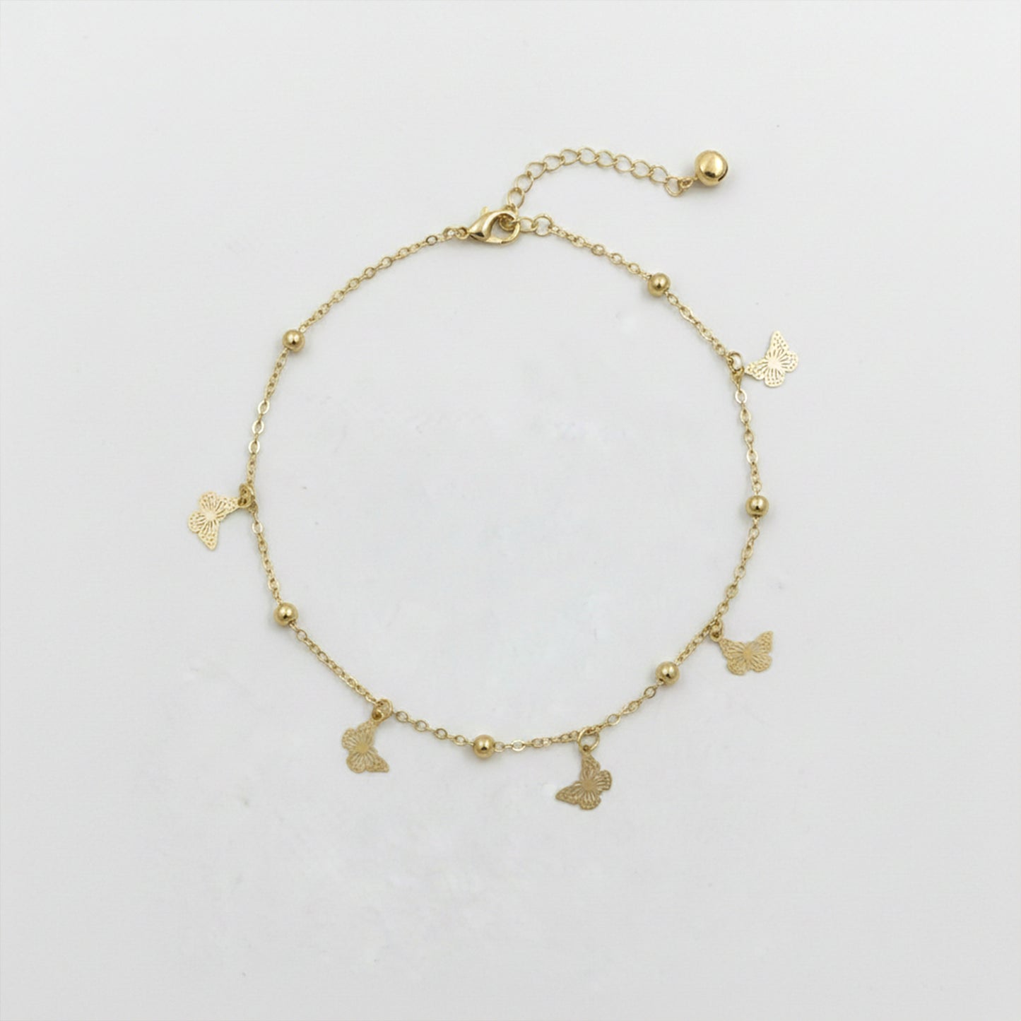 Veloura Butterfly Charm Anklet